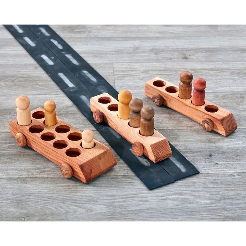 Ten Frame & Five Frame Peg People Vehicles  3 Piece Set