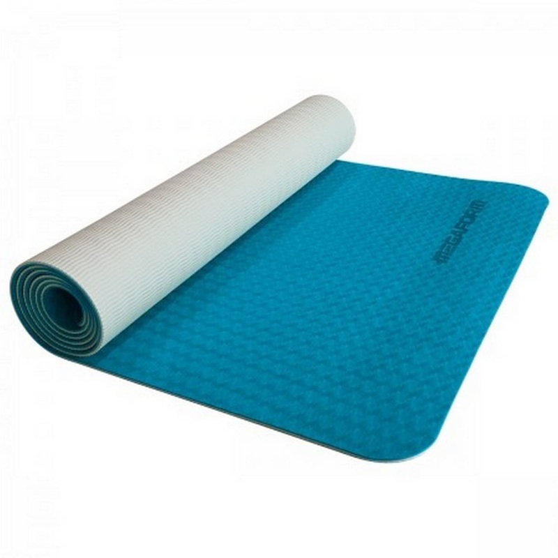 Performance 2-Colour Yoga Mat Blue-Grey