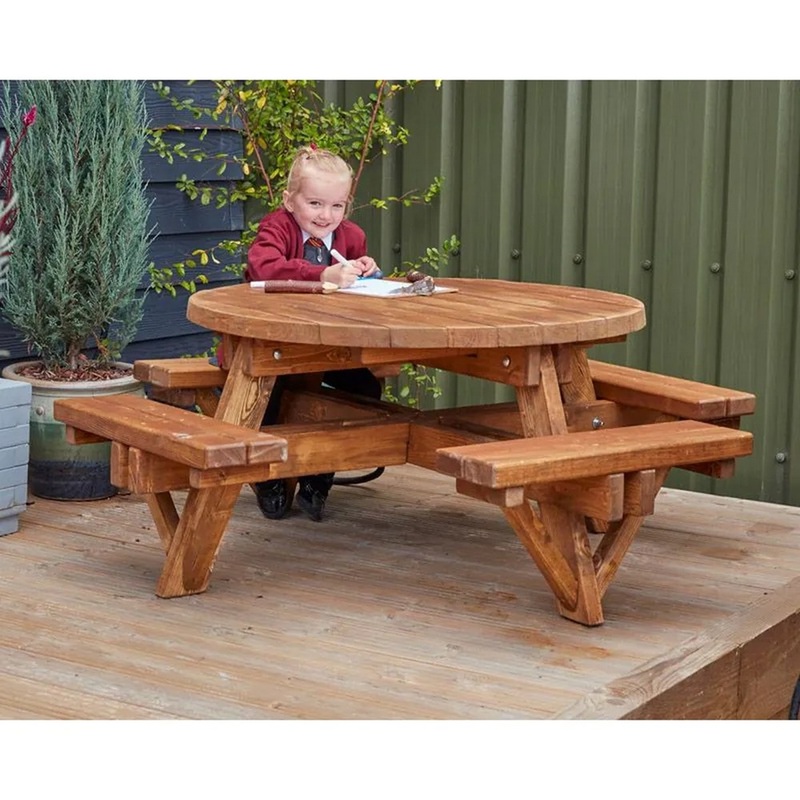 Round Picnic Bench  8 Seater