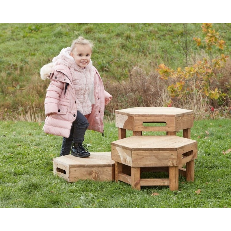 Step Hexes  Set of 3