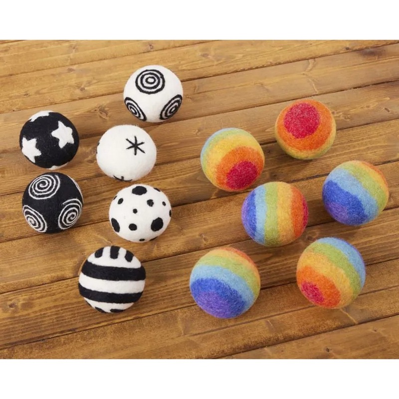 Baby Pattern Balls black/white 6Pk