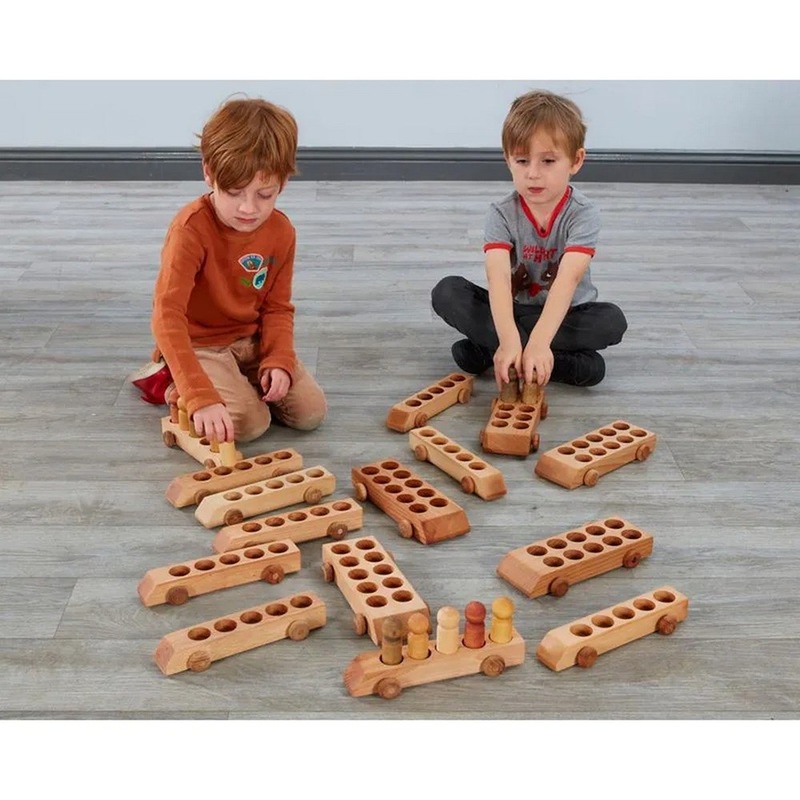 Class Pack of Wooden Maths Vehicles (15 pk)
