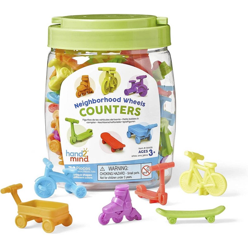 Learning Resources Neighbourhood Wheels Counters Tub of 72