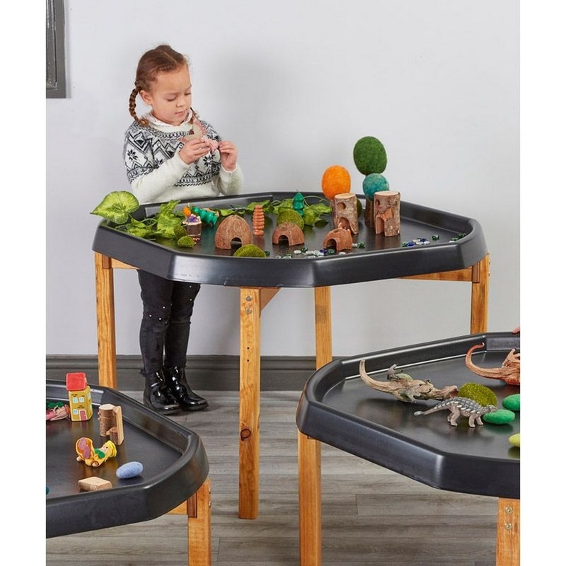 Indoor Wooden Tuff Play Tray Stand  Tall