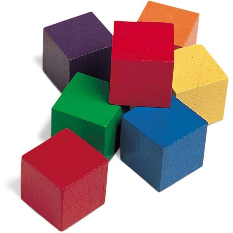 Learning Resources 1 Wooden Colour Cubes (Set of 102)