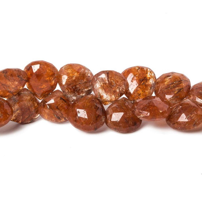 7-8mm Mossy Rutilated Quartz Heart Briolette 7.75 inch 50 pieces (ONLINE ORDER ONLY)