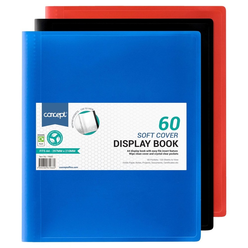 Conept A4 Soft Cover 60 Pocket Display Book