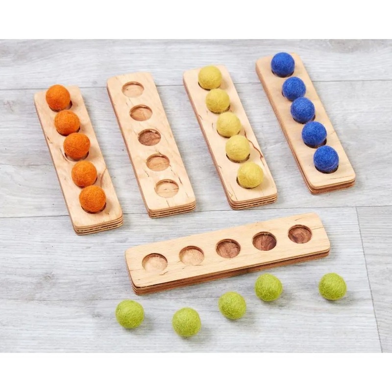 Felt Ball Five Frames  Set of 5