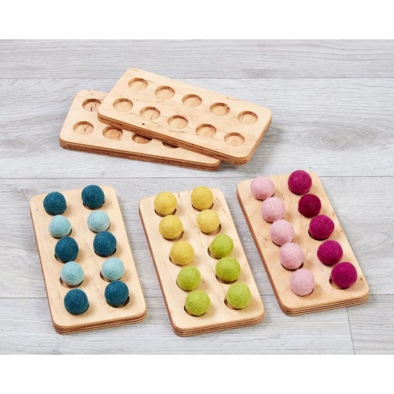 Felt Ball Tens Frames  Pack of 5