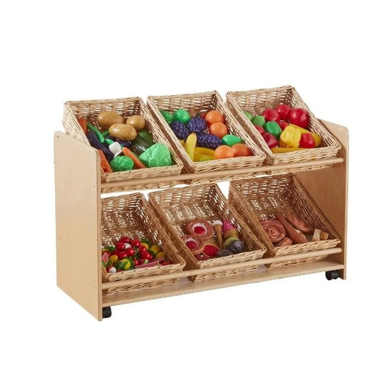 Rookie Range Open Mobile Basket Shelf ( With Baskets)