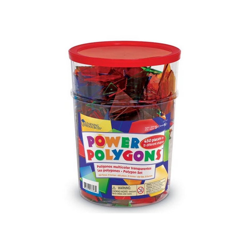 Learning Resources 2D Power Polygons Shapes (Set of 450)
