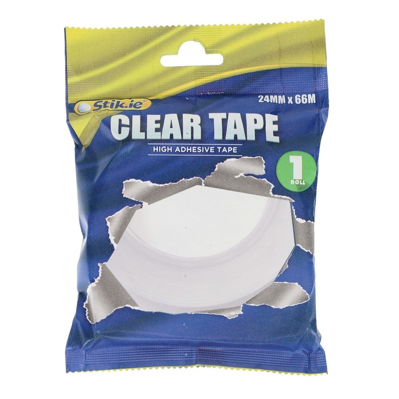 Stikie 24mm x 66x Clear High Adhesive Tape