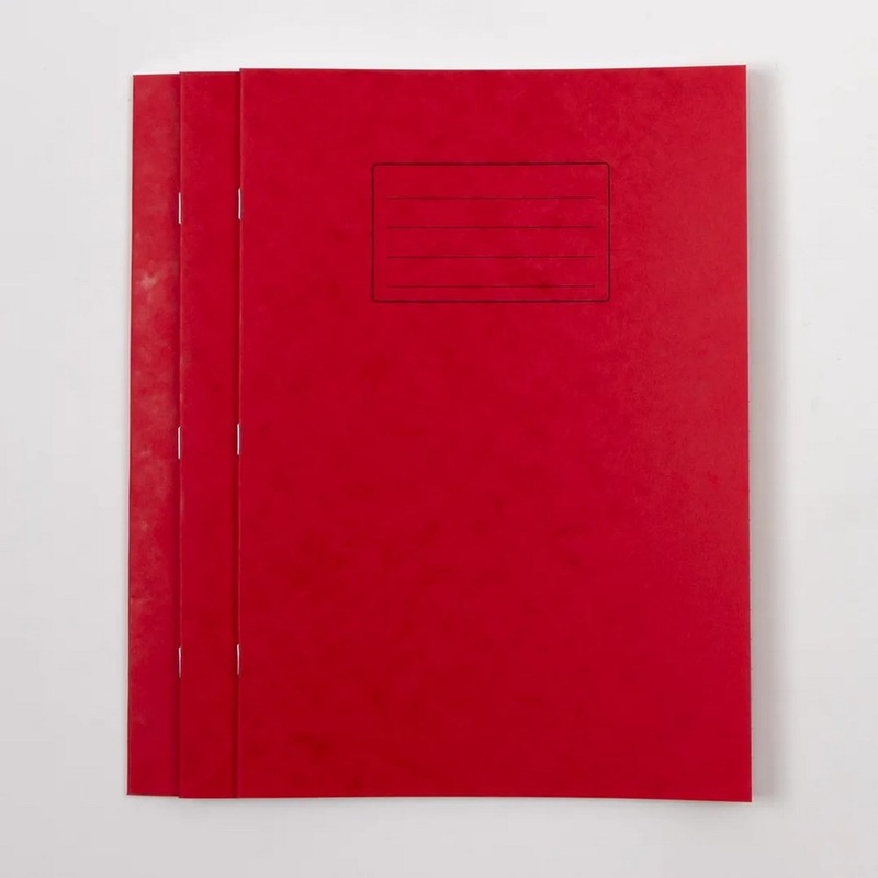 Classmates A4 Exercise Book 32 Page, Top Half Plain/Bottom 12mm Ruled, Red  Pack of 100