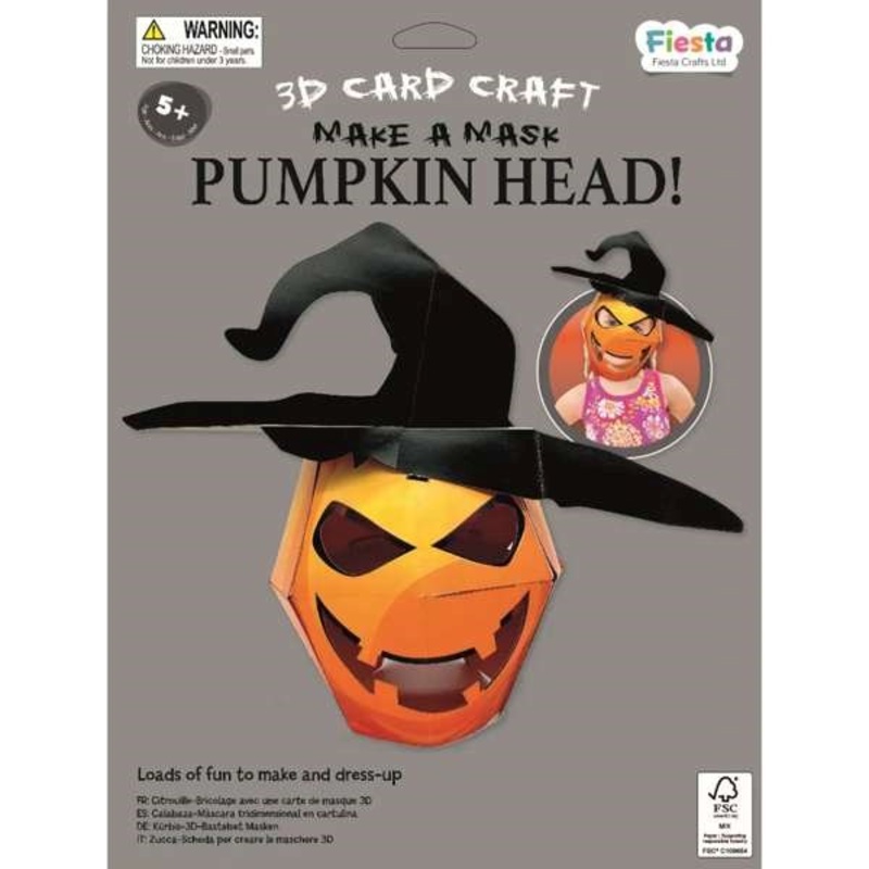 Pumpkin 3D Mask Card Craft