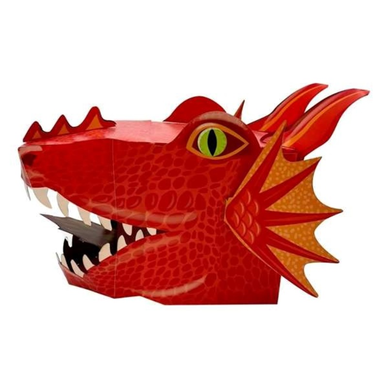 Red Dragon 3D Mask Card Craft