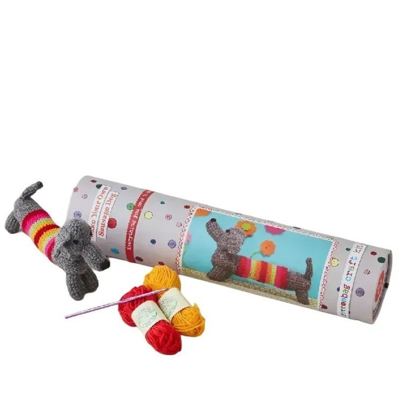 Crochet Sausage  Buttonbag