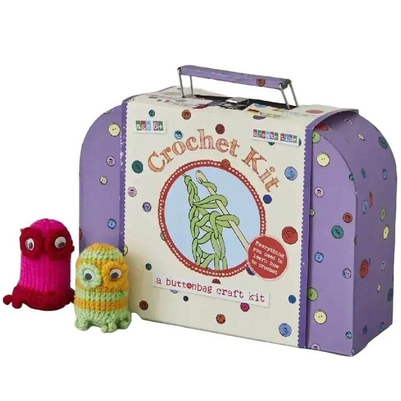 Crochet Suitcase Kit  Buttonbag