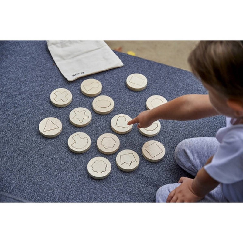 **Inside Outside Wooden Shapes  Pack of 14