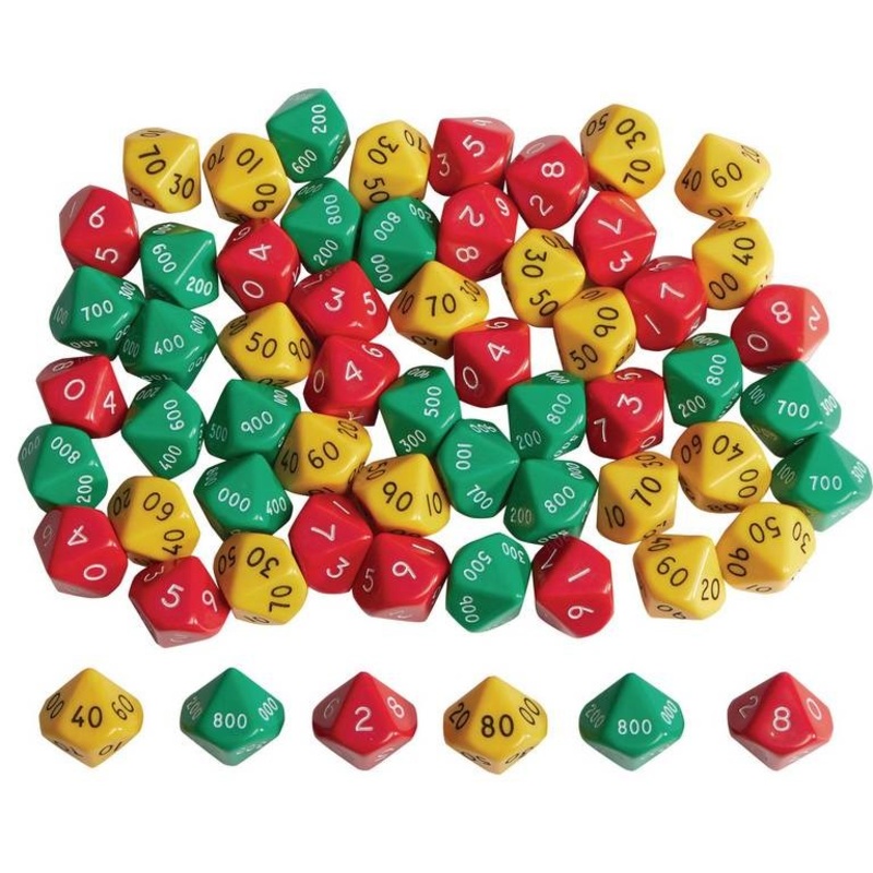 **Jumbo Place Value Dice HTU Pack of 60