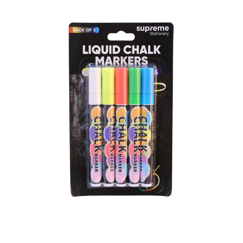 Liquid Chalk Markers  Assorted 5 Pack