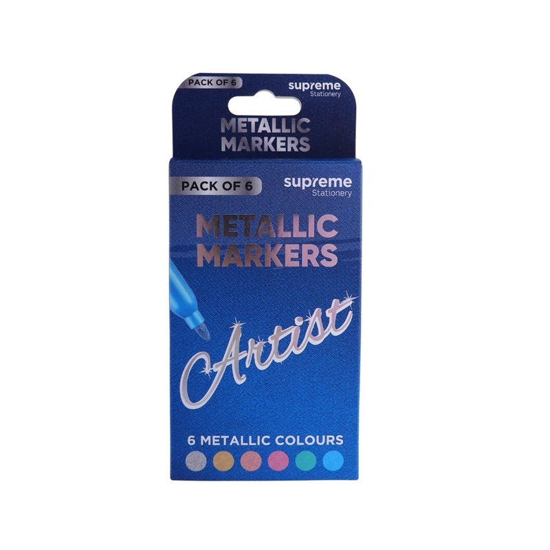 Permanent Markers  Metallic Set of 6