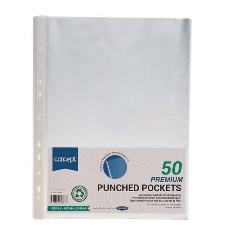 Premier Office A4 Punched Pockets Pack of 50