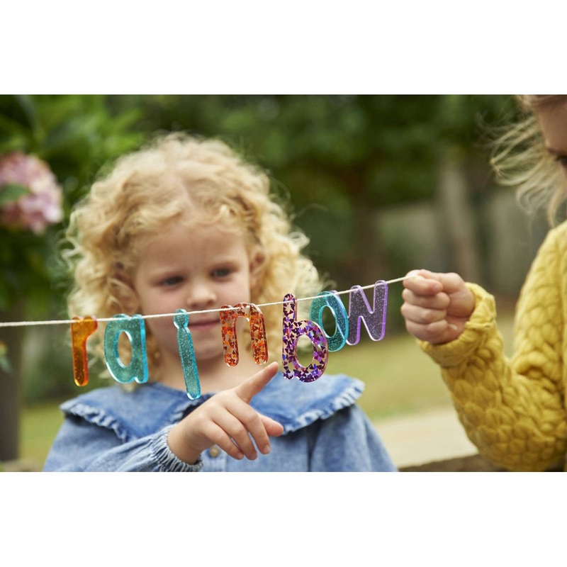 Rainbow Glitter Letters  Pack of 26