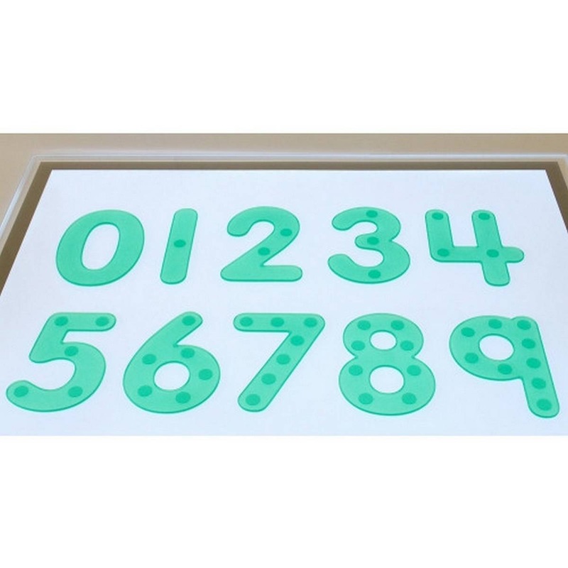 SiliShapes Dot Numbers Green  Pack of 10
