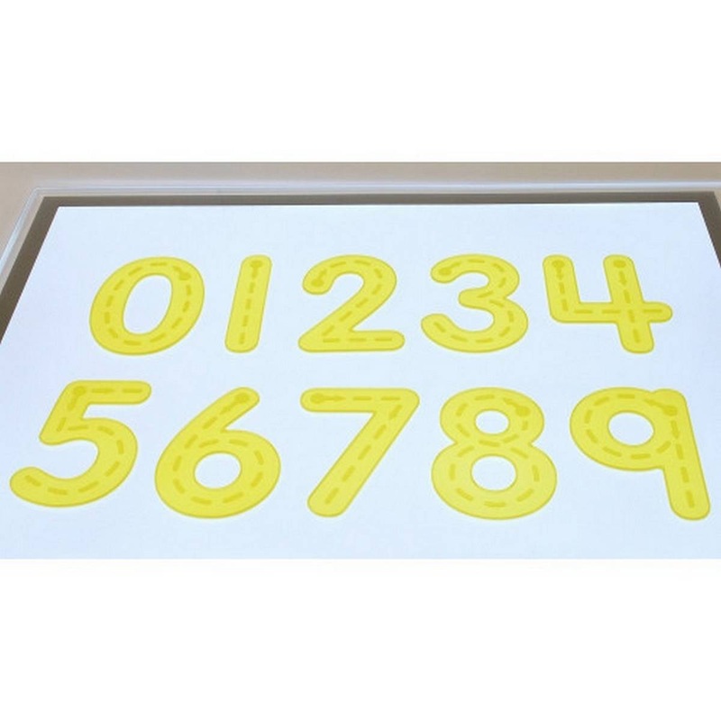 SiliShapes Trace Numbers Yellow  Pack of 10