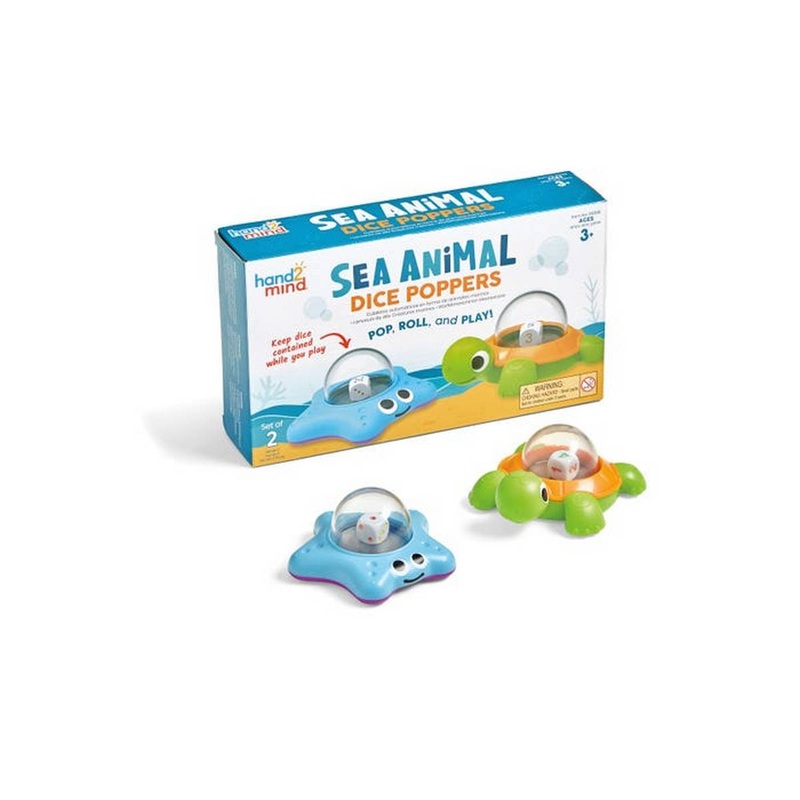 Learning Resources Sea Animals Dice Poppers  Maths Dice Popper Game