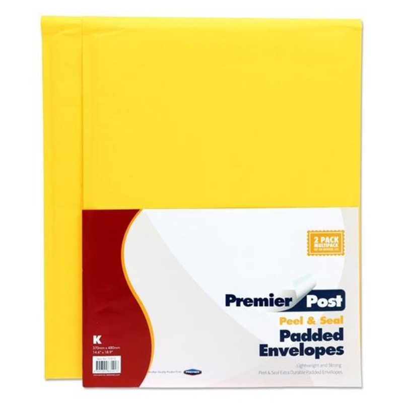 Premier Post Pack of .2 Size K 370480 Padded Envelopes