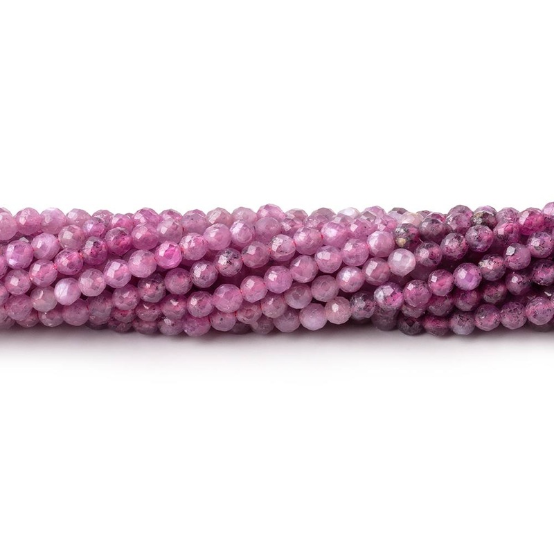 2.7mm Shaded Star Ruby Micro Faceted Round Beads 12.5 inch 120 pieces A (ONLINE ORDER ONLY)