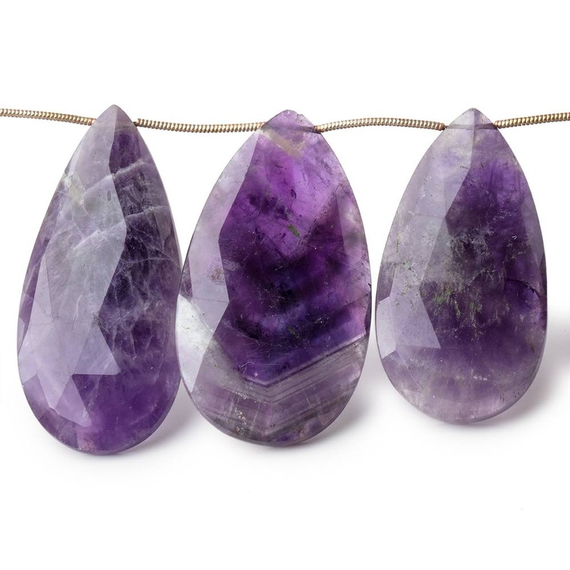 32×22-45x24mm Cape Amethyst Faceted Pear Beads 9 inch 9 pieces (ONLINE ORDER ONLY)