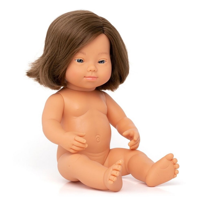 Baby Doll White Girl with Down Syndrome 38 cm