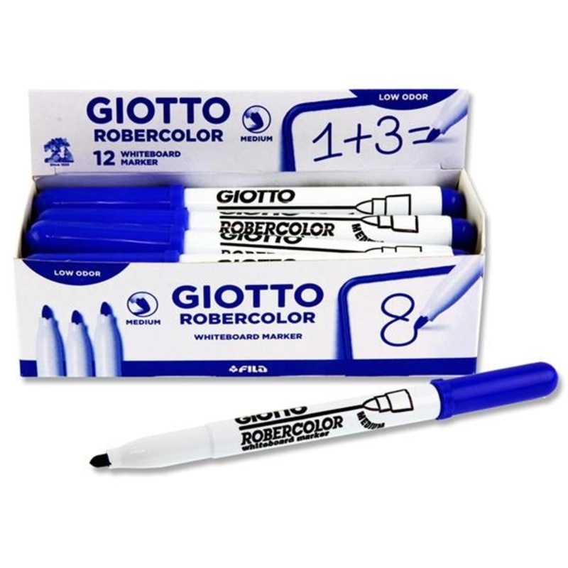 ** **Robercolor Bullet Point Whiteboard Marker  Blue Pack of 12