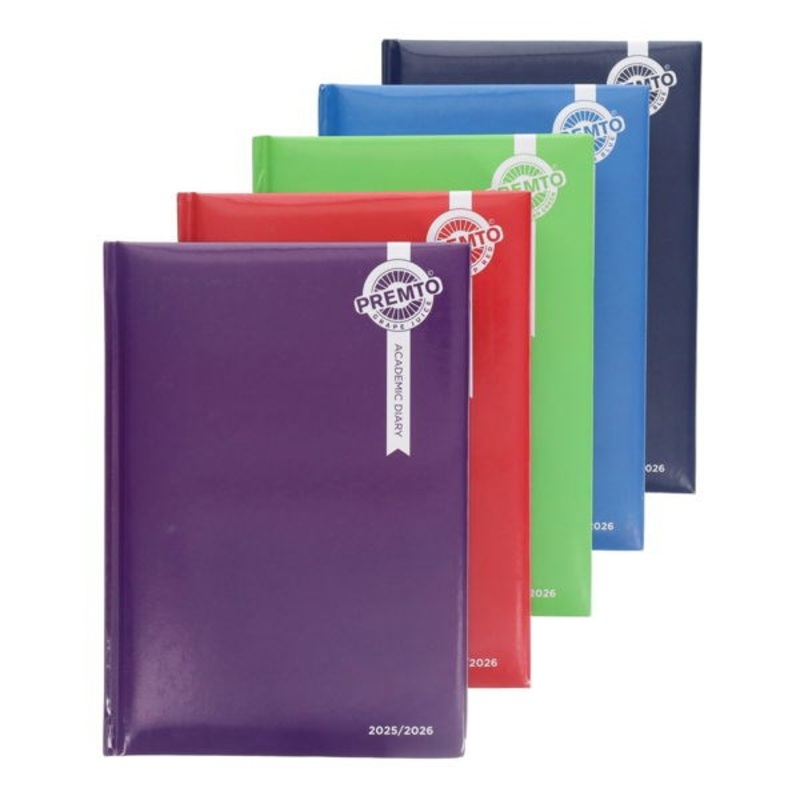 A5 2025-2026 Page A Day Academic Diary  Assorted Colours
