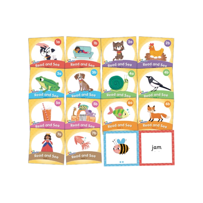Jolly Phonics Decodable Readers  Read and See, Pack 1 (Level 0)
