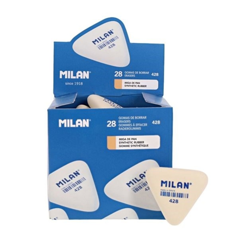 Milan 428 Triangular Eraser  Pack of 28