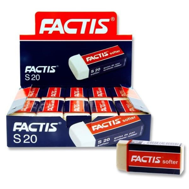 Milan Factis S20 Soft Eraser  20 Pack