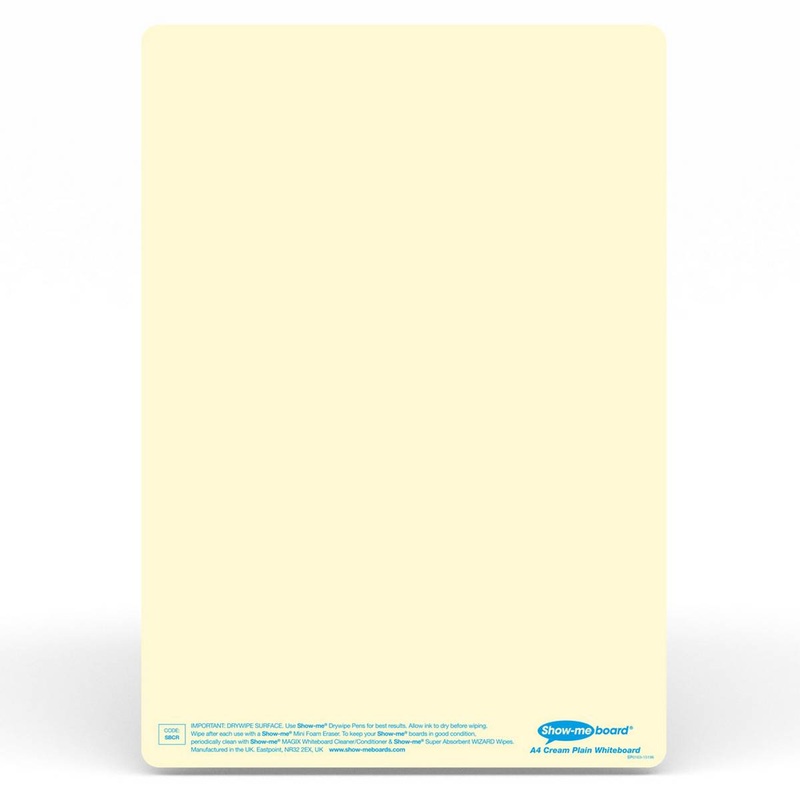 Show-Me Tinted Drywipe Board  Plain  Cream
