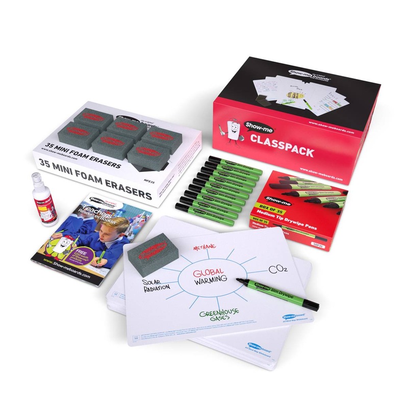 Class Pack Drywipe Boards with Pens and Erasers  Mind Map, A4  35 sets