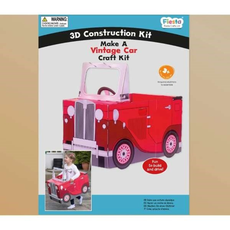 Make A Vintage Car Card Craft  Red