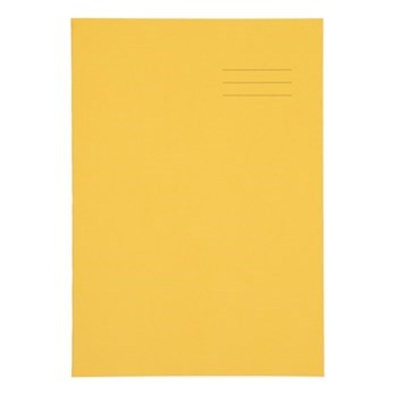 A4+ Exercise Book 80 Page, 10mm Squared, Yellow  Pack of 50