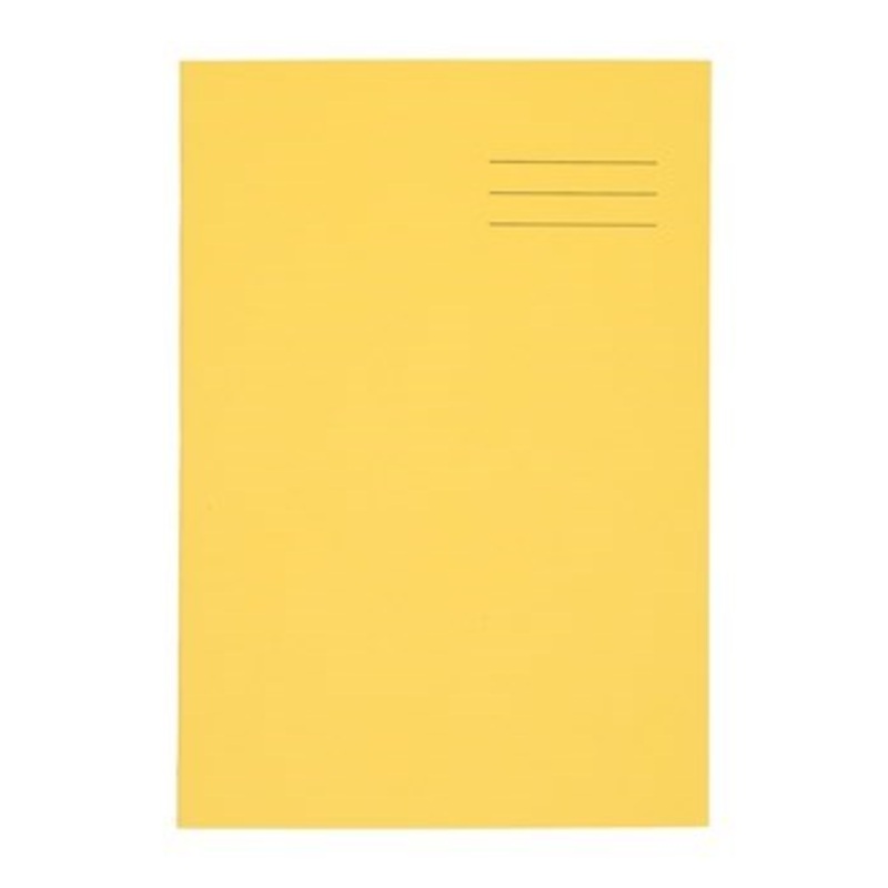 A4 Exercise Book 80 Page, 7mm Squared, Yellow  Pack of 50