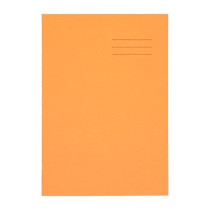 A4 Exercise Book 80 Page, 8mm Ruled With Margin, Orange  Pack of 50
