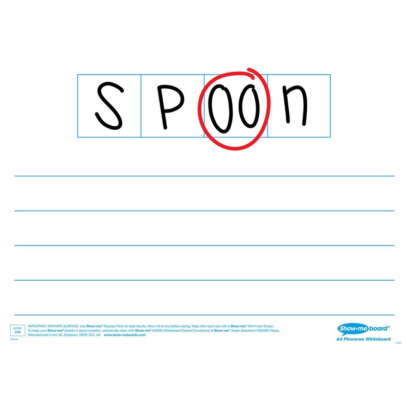 A4 4 Frame Phoneme Drywipe Boards