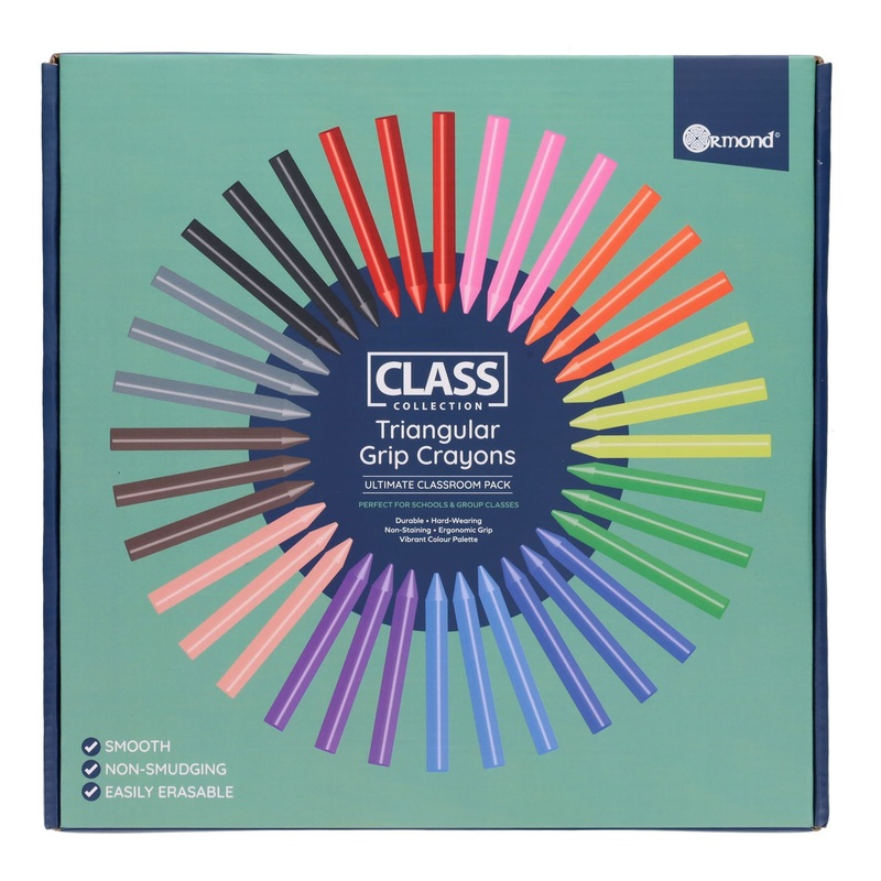 Class Collection Triangular Grip Crayons Pack of 144