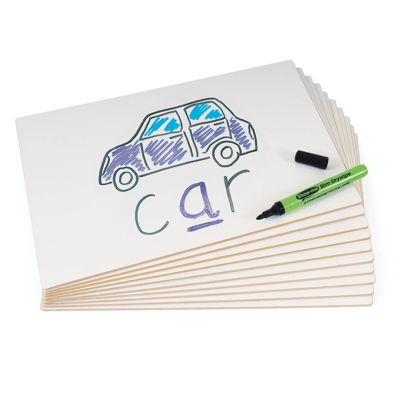 Drywipe Lapboard, Rigid  Plain, A4