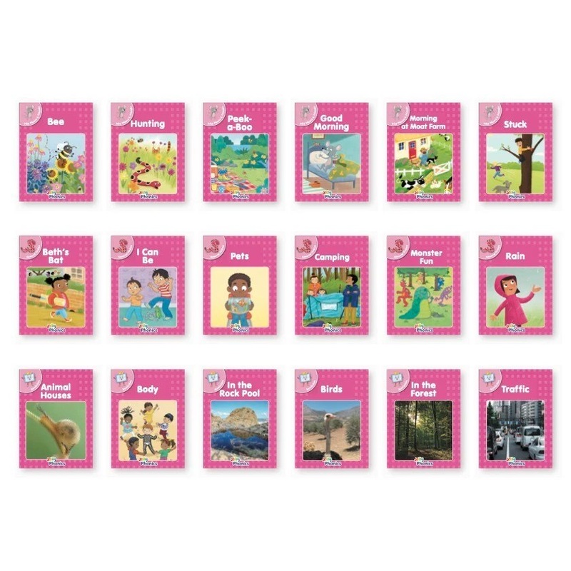 Jolly Phonics Decodable Readers Complete Set Level 1 (Pink Level) (18 Titles)