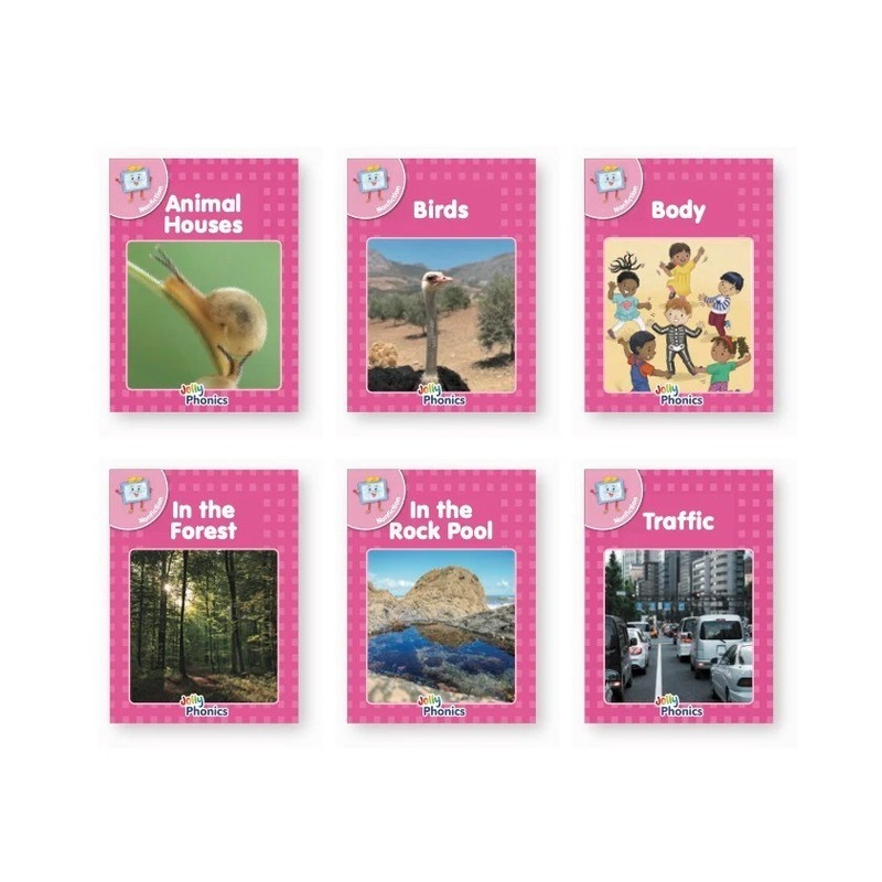 Jolly Phonics Decodable Readers Pink Level (Non-Fiction) Level 1 (Precursive letters)